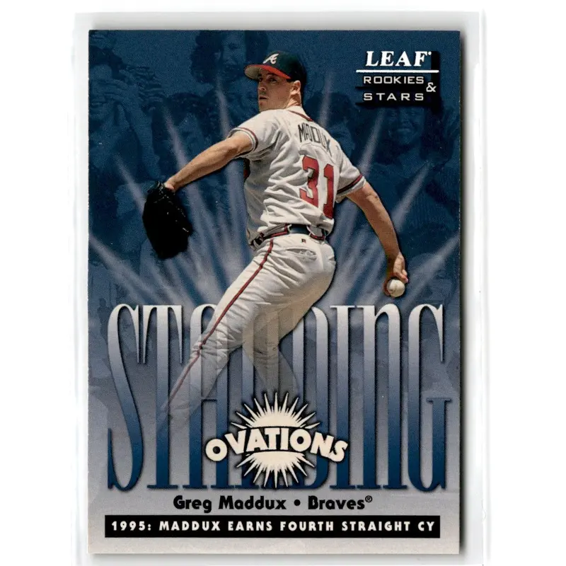 1998 Leaf Rookies & Stars Standing Ovations Greg Maddux #7 2049/5000
