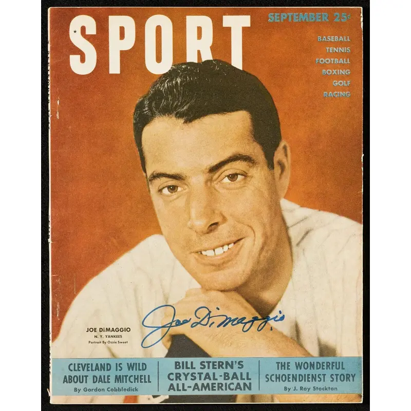 Joe DiMaggio Signed Vintage 1949 Sport Magazine With JSA COA