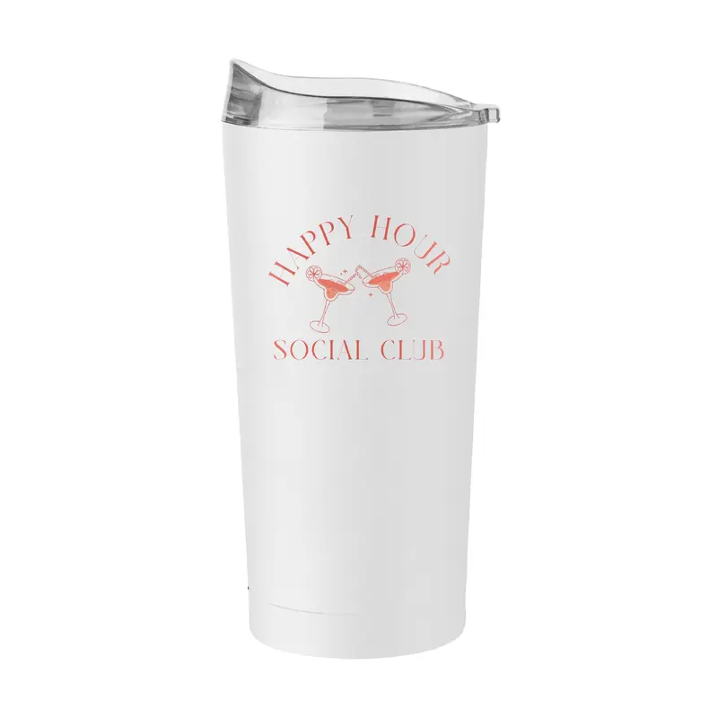 Just A Girl Happy Hour 20oz Powder Coat Tumbler