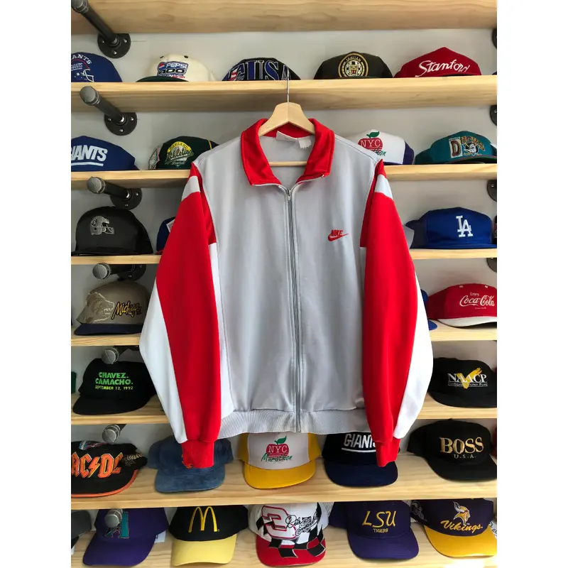 Vintage 80s Nike Zip Up Track Jacket Size Large