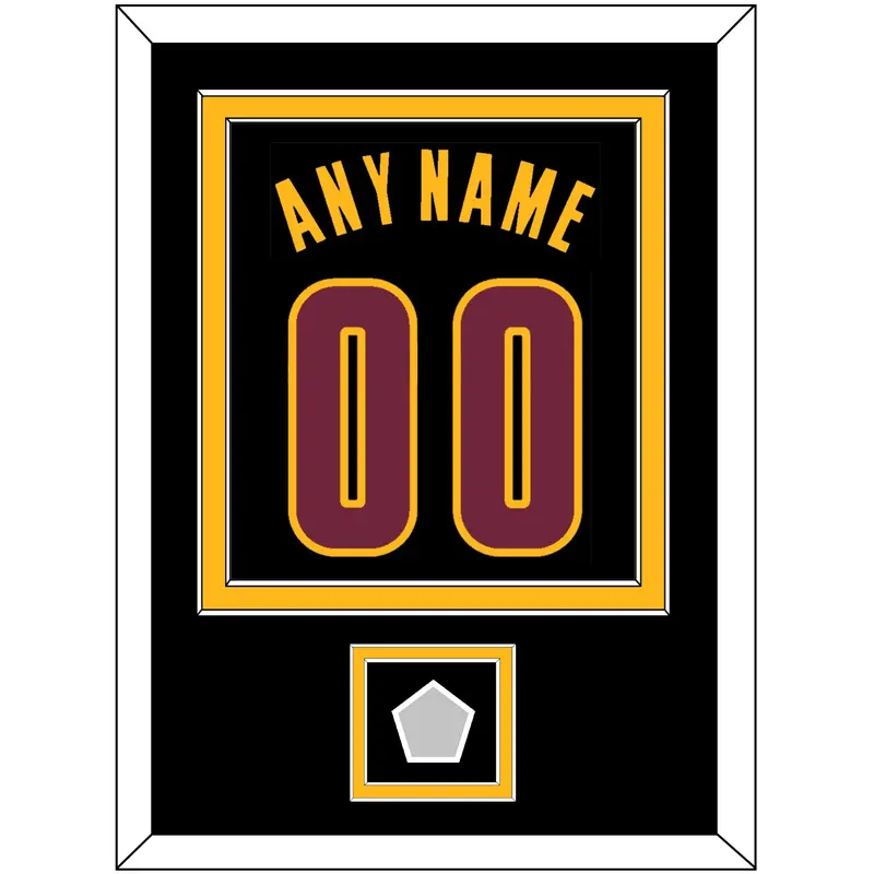 Cleveland Name & Number With Finals Patch - Black Pride (2015-2017) - Double Mat 3