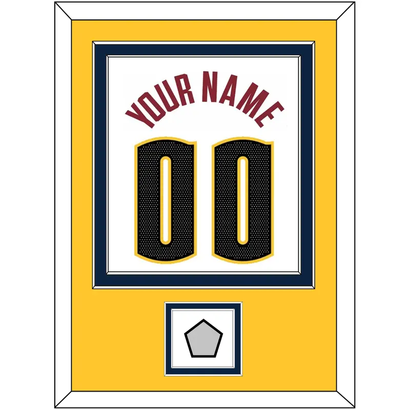 Denver Name & Number With Finals Patch - White Association - Double Mat 3