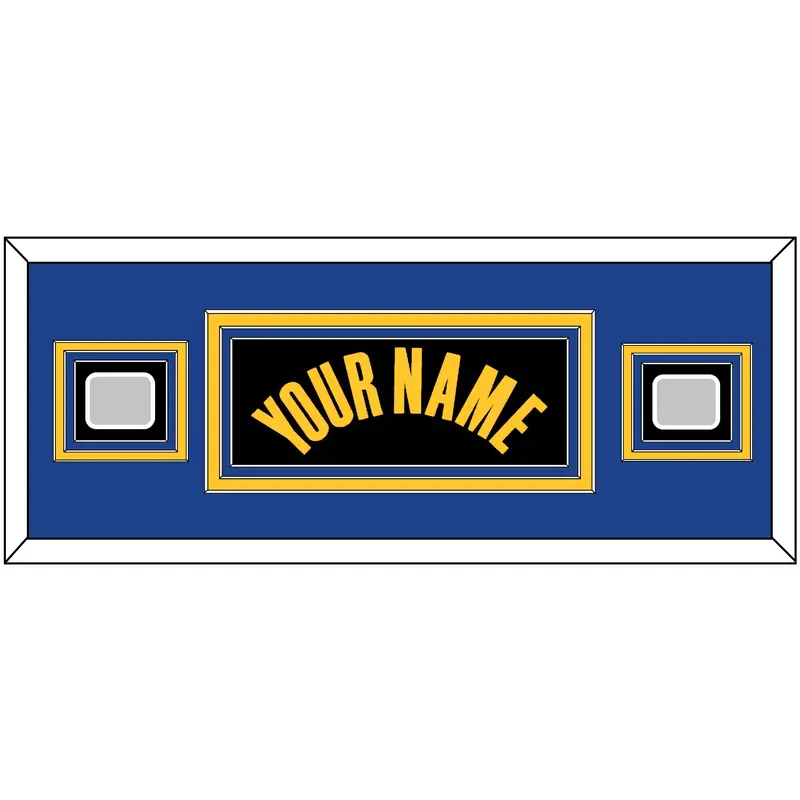 Golden State Name & 2 Finals Patches - Black City (2021-2022) - Triple Mat 6