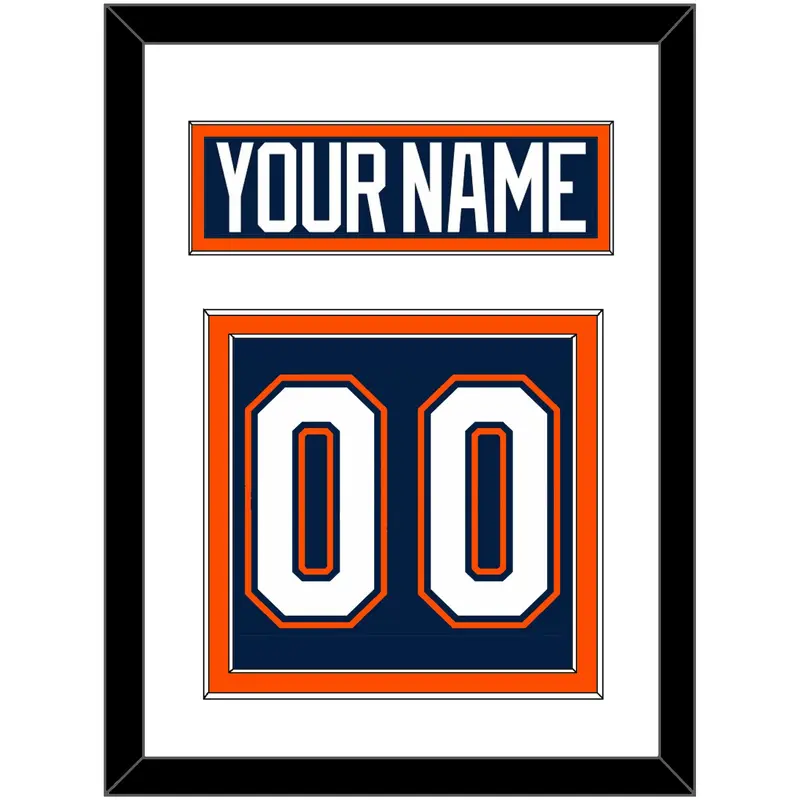 New York Nameplate & Number (Back) - Road/Home Blue (1998-2007) - Double Mat 1