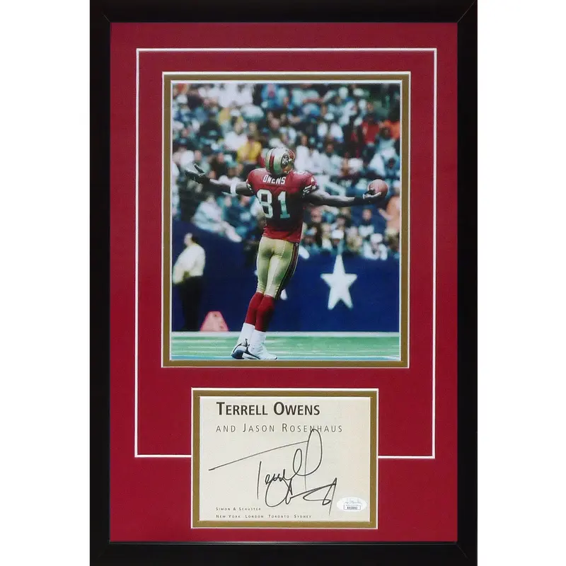 Terrell Owens Autographed San Francisco 49ers "Signature Series" Frame - JSA