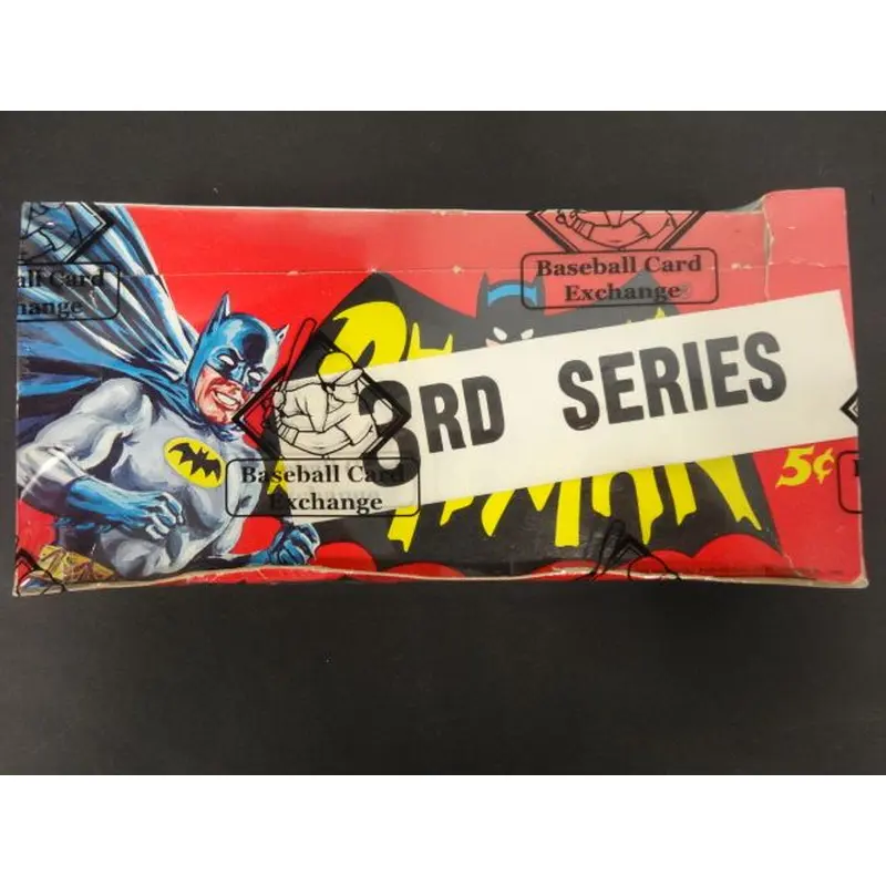 1966 Topps Batman Series B Blue Bat Puzzle Back Unopened Wax Box