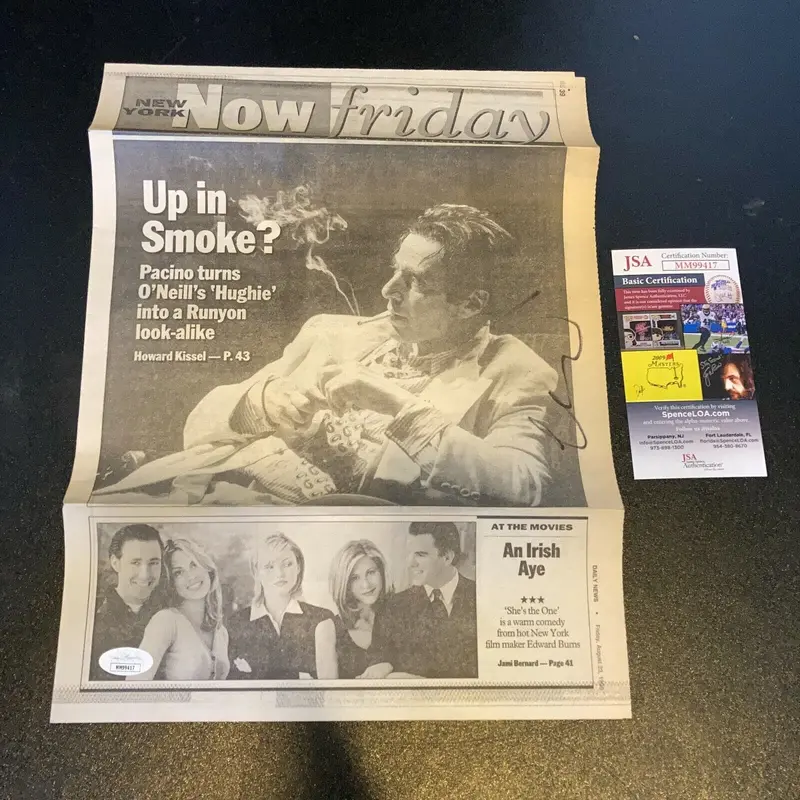Al Pacino Signed Autographed Newspaper With JSA COA
