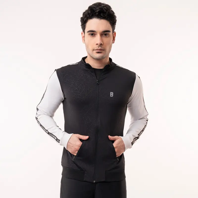 Signature Zip Up Jacket - Black and White Athletik | Kibi Sports