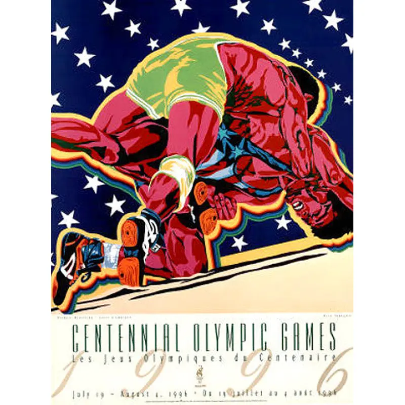 Atlanta 1996 Olympics Official Wrestling Event Poster - Fine Art Ltd.