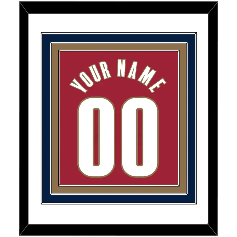 Cleveland Name & Number - Road Red (2003-2010) - Triple Mat 1