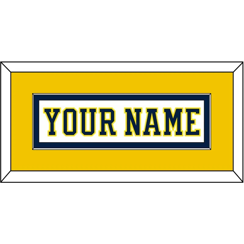 Michigan Hockey Nameplate - Home White (2019-2020) - Single Mat 4