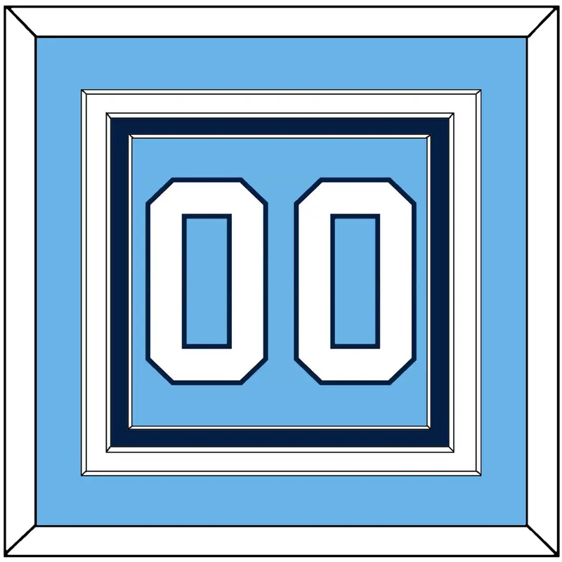 Pittsburgh Number (Back) - Alternate Powder Blue (2008-2011) - Triple Mat 2