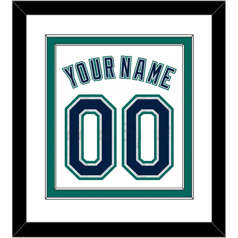 Seattle Name & Number - Home White - Double Mat 2