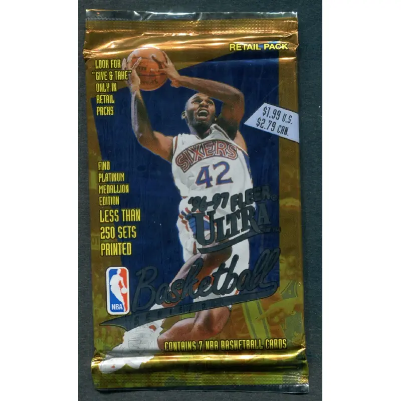 1996/97 Fleer Ultra Basketball Series 2 Unopened Pack (Retail) (Pre-Priced)