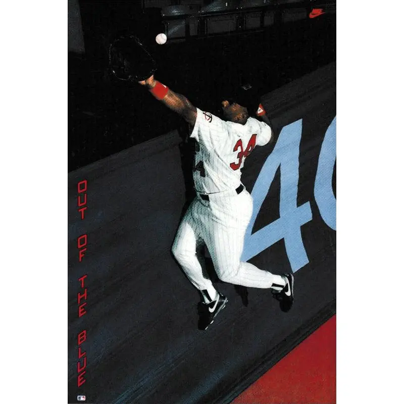 Kirby Puckett "Out of the Blue" Minnesota Twins MLB Baseball Poster - Nike 1988