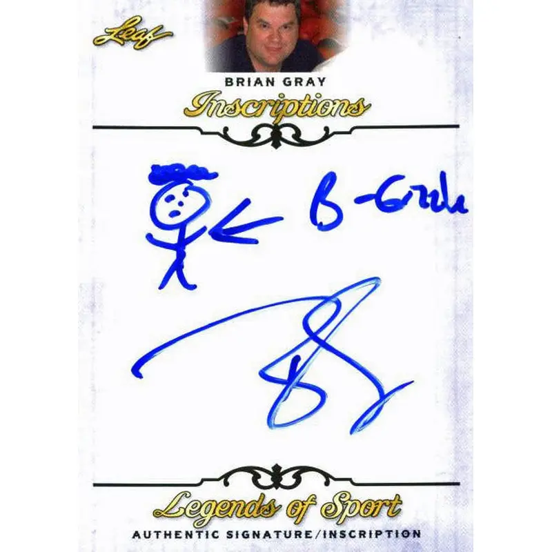 Leaf Brian Gray Authentic Signed 2015 Legends of Sport Card w/ Drawn Sketch