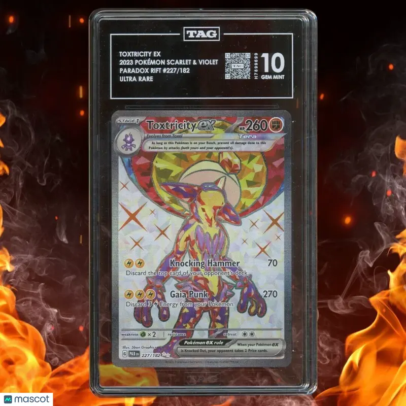 Pokemon Paradox Rift TOXTRICITY EX Ultra Rare Full Art 227/182 TAG 10