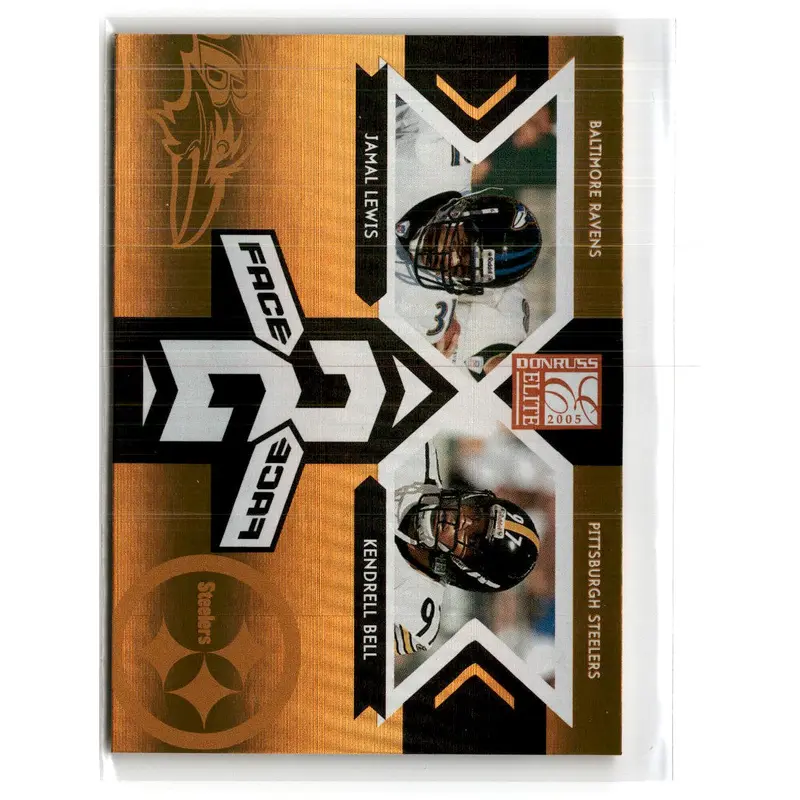 2005 Donruss Elite Face 2 Gold Jamal Lewis/Kendrell Bell #CB-10 0643/1000