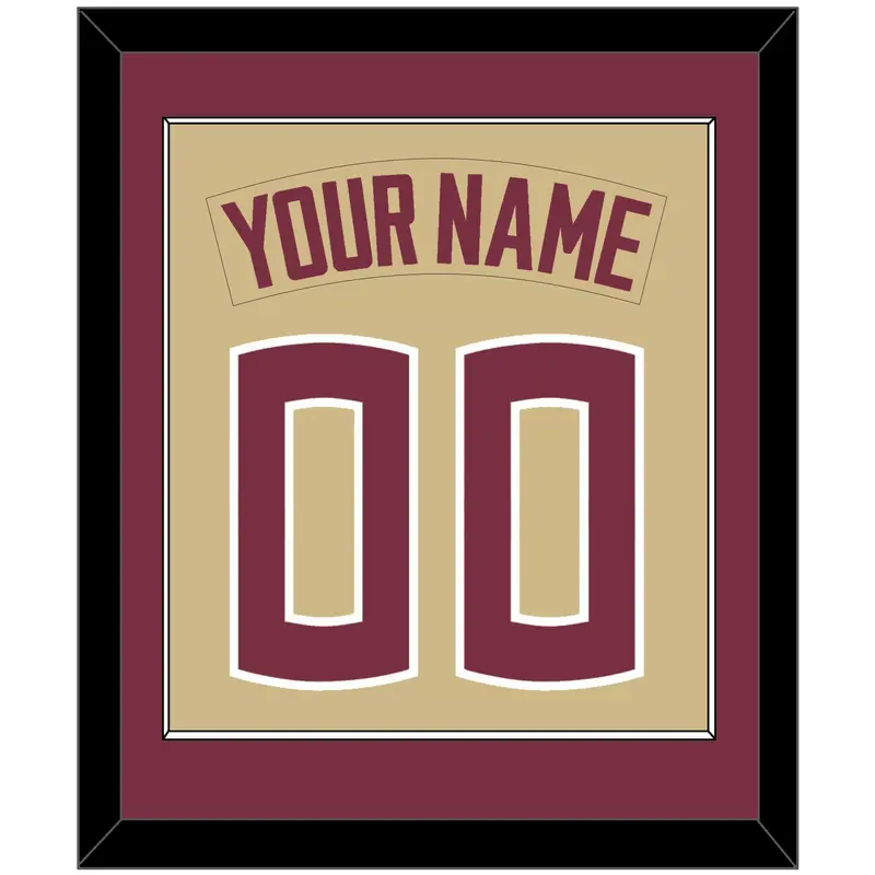Florida State Baseball Nameplate & Number (Back) Combined - Alternate Gold - Single Mat 2
