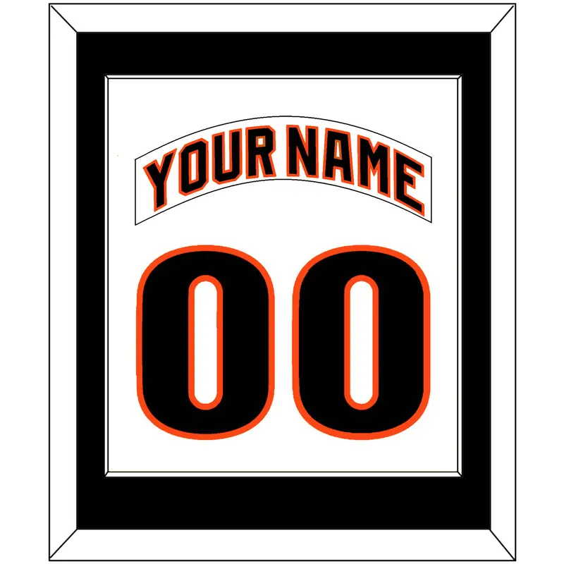 San Francisco Nameplate & Number Combined - Home White (1983-1993) - Single Mat 2