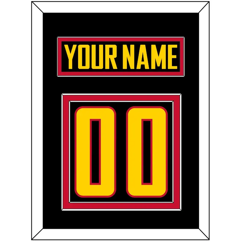 Vancouver Nameplate & Number (Back) - Alternate Black - Double Mat 2