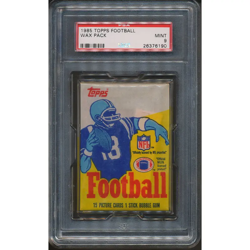 1985 Topps Football Unopened Wax Pack PSA 9 (White Wrapper)