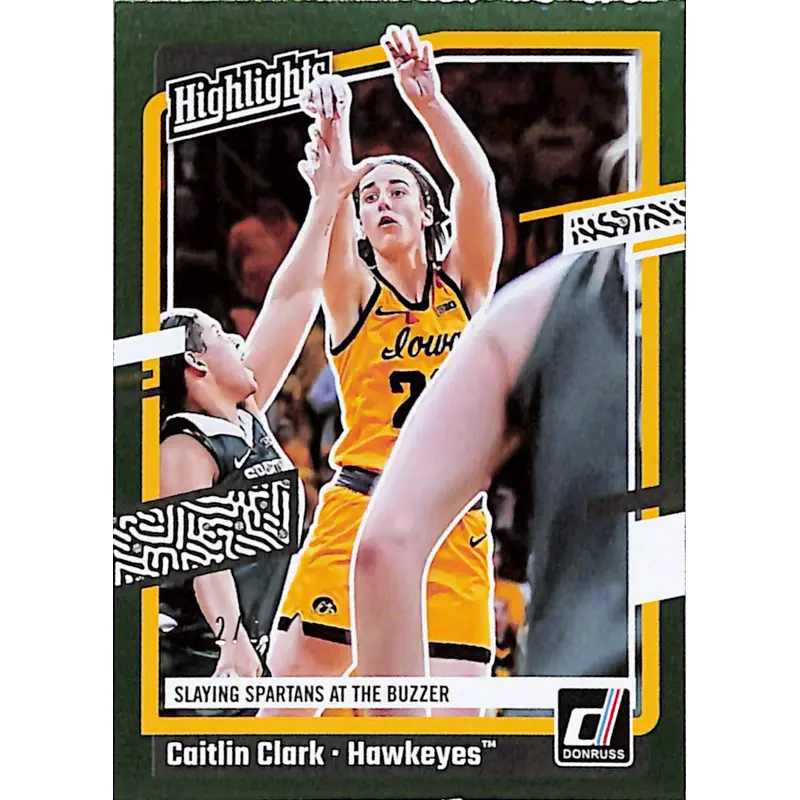 Caitlin Clark 2024 Donruss Highlight Green Foil #H7 #2/6