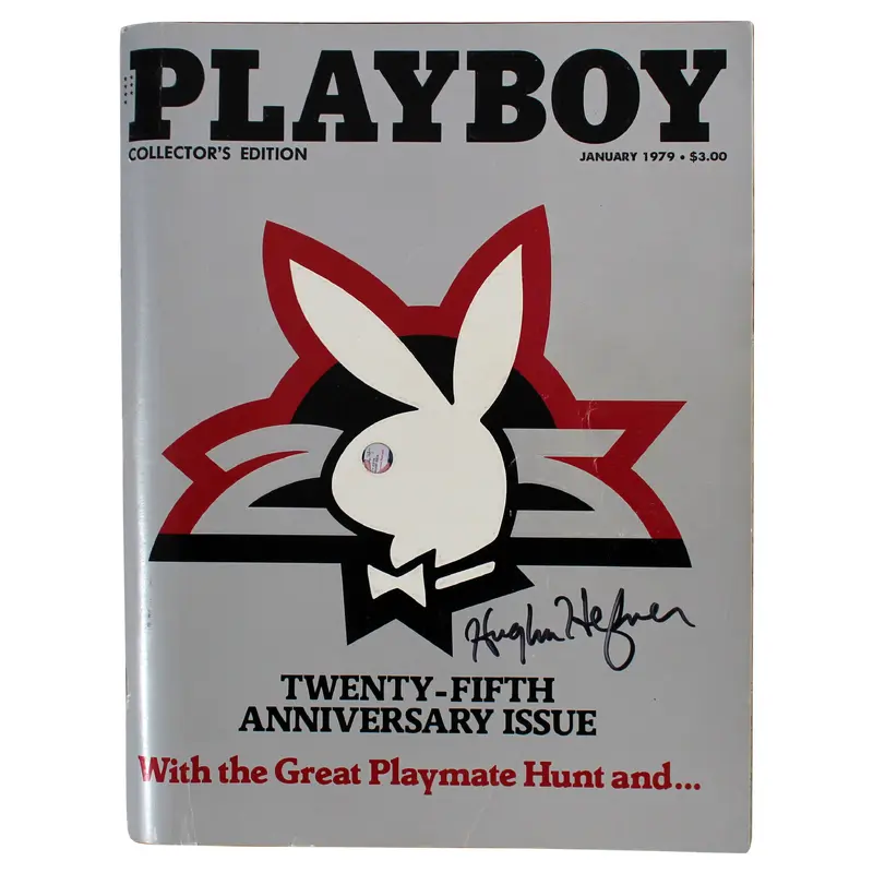 Hugh Hefner Playboy Signed 1979 25th Ann Collector Edition Magazine BAS #AB14609