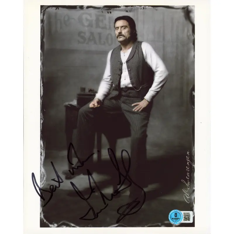 Ian McShane Deadwood "Best Wishes" Authentic Signed 8x10 Photo BAS #BS20865