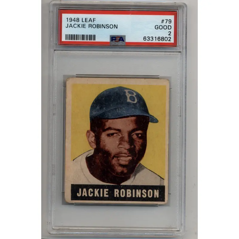 Jackie Robinson 1948 Leaf #79 Rookie PSA 2 Good