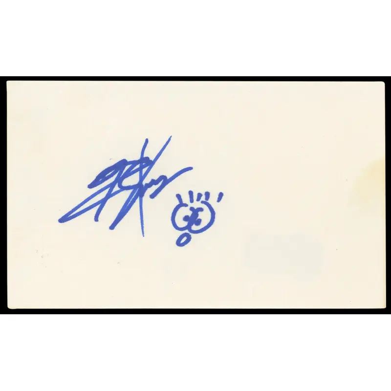 Rider Strong Boy Meets World Signed 3x5 Index Card w/ Sketch BAS #BL98618
