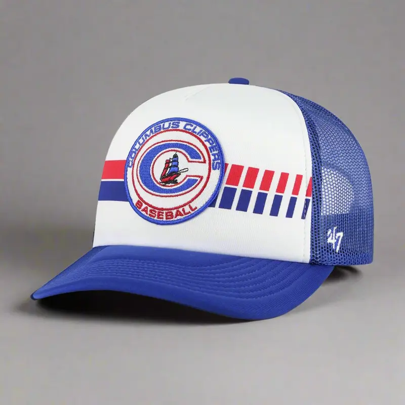 Columbus Clippers 47 Brand Wax Pack Retro Foam Mesh Trucker