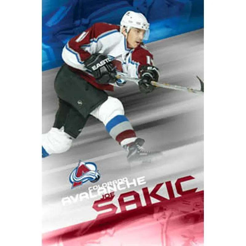 Joe Sakic "Slapshot" Colorado Avalanche NHL Hockey Action Poster - Costacos 2005