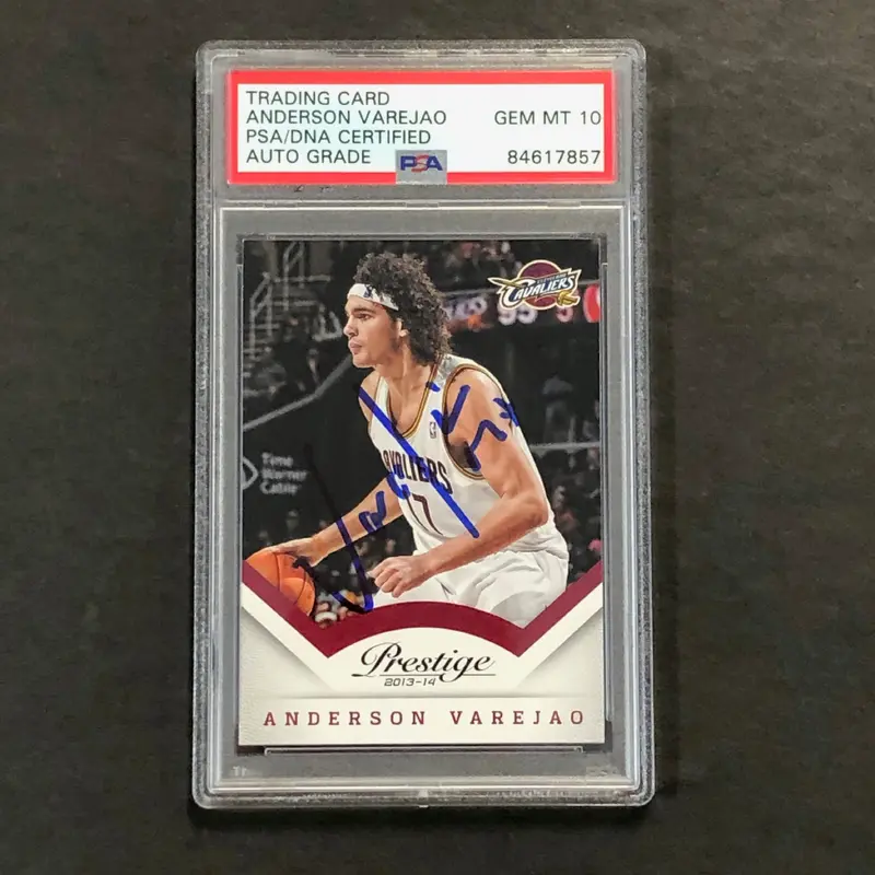 2013-14 Panini Prestige #8 Anderson Varejao Signed Card AUTO 10 PSA Slabbed Cavaliers