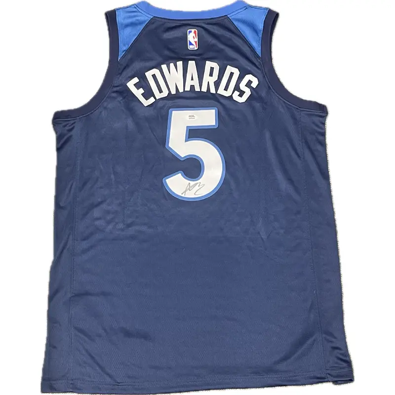 Anthony Edwards Signed Jersey PSA/DNA Minnesota Timberwolves Autographed