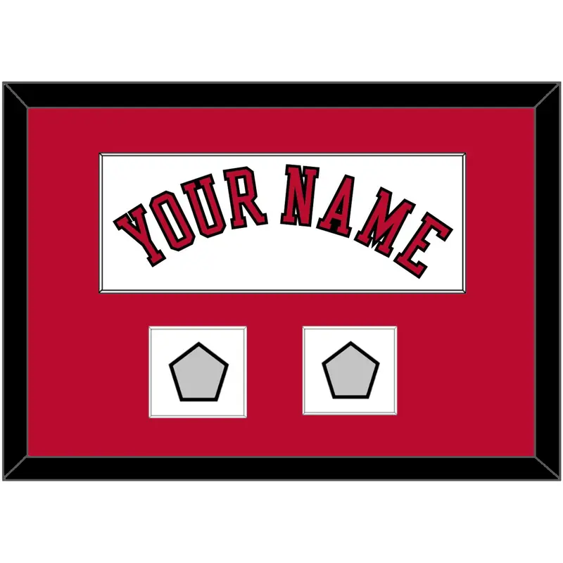Chicago Name & 2 Champions Trophy Patches - Home White (1986-2017) - Single Mat 1