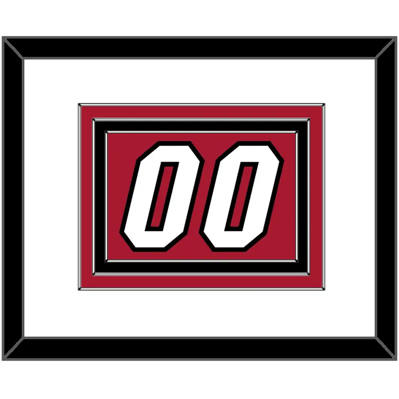 Miami Number - Alternate Red (2001-2008) - Triple Mat 1