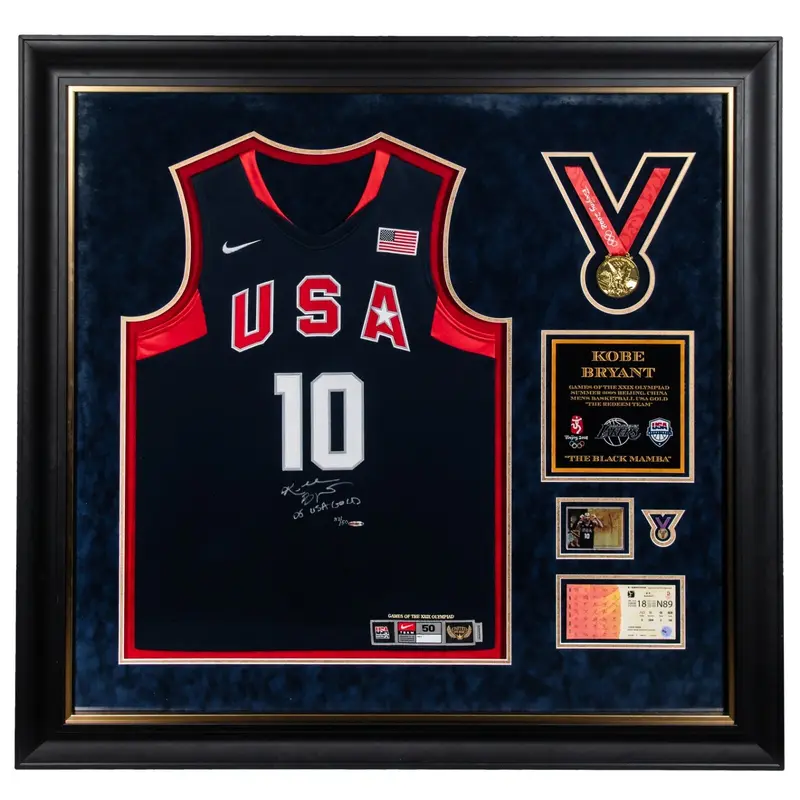 Kobe Bryant "2008 USA Gold" Signed Team USA Olympics Jersey UDA Upper Deck 37/50