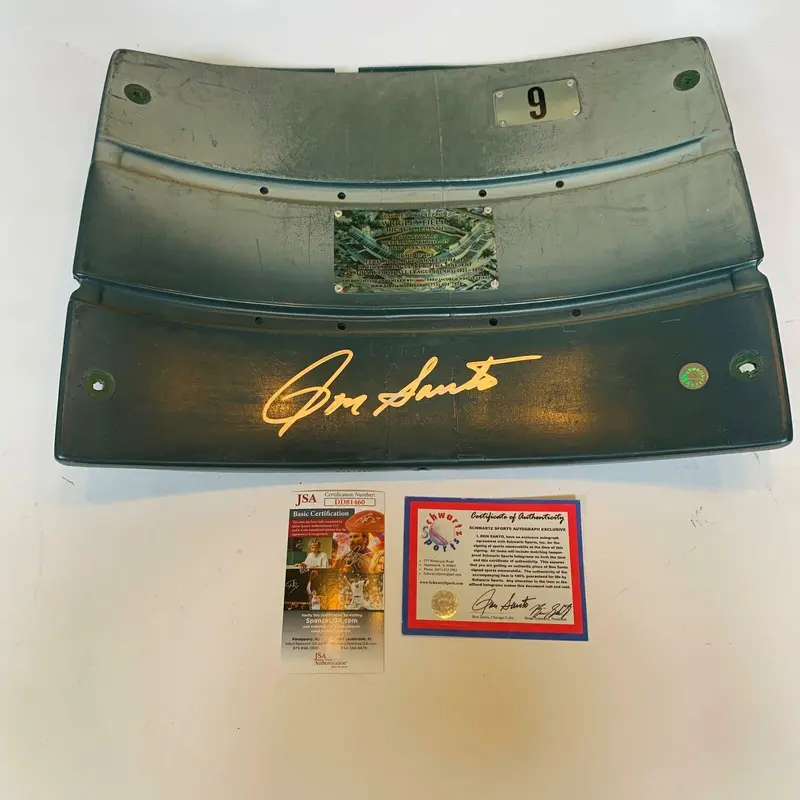 Ron Santo Signed Original Game Used Wrigley Field Seatback JSA COA Chicago Cubs