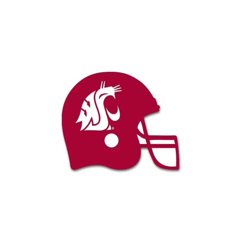 Crimson WSU Cougars Wood Helmet Magnet