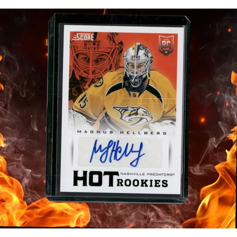 2013-14 Panini Score Magnus Hellberg Hot Rookie Auto #711