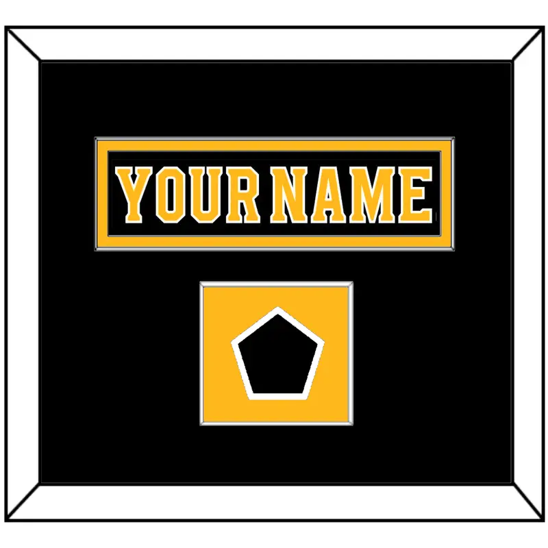 Boston Nameplate & Jersey Logo Patch - Home Black - Single Mat 2