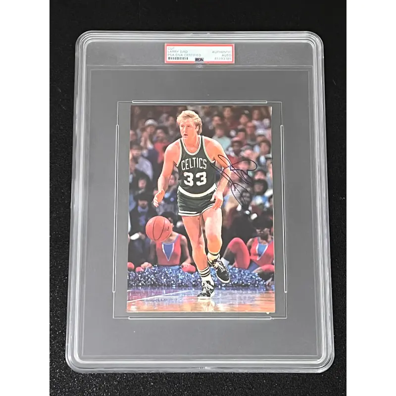 Larry Bird Signed photo PSA/DNA Celtics Autographed Slabbed