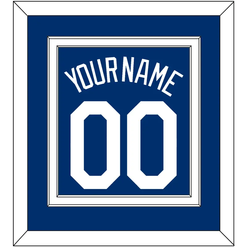 Los Angeles Name & Number - Alternate Road Blue - Double Mat 2