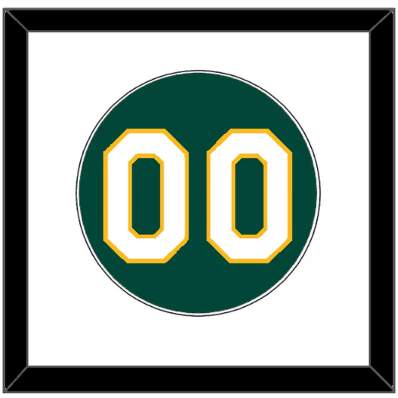 Oakland Number - Alternate Green - Single Mat 1