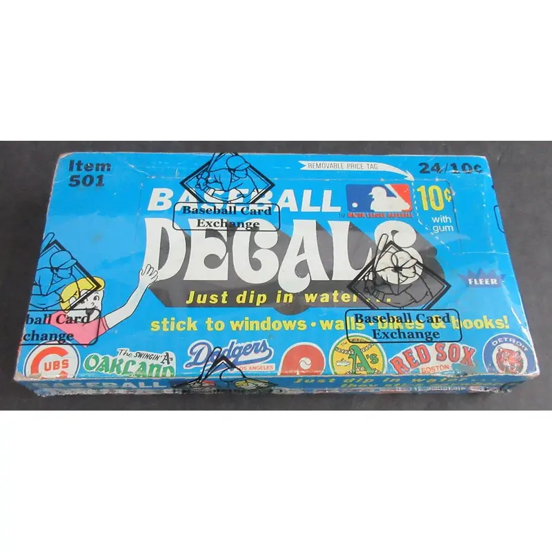 1971 1972 Fleer Baseball Decals Unopened Wax Box (BBCE) (A15365) (Please Read)