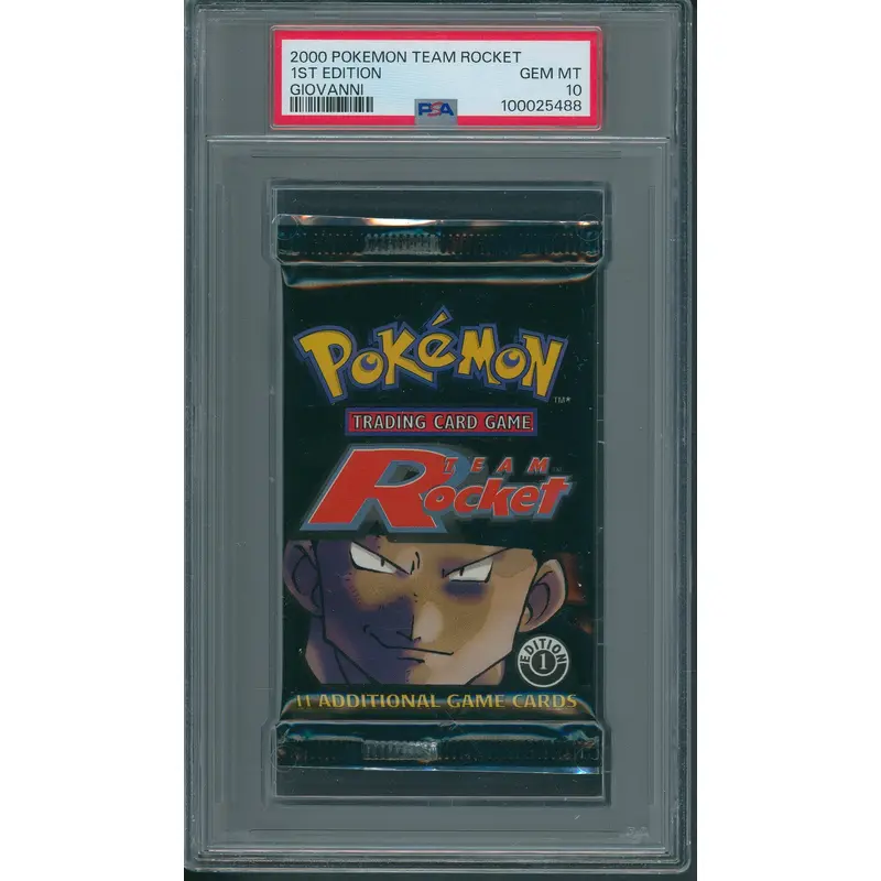 2000 Pokemon Team Rocket 1st Edition Pack PSA 10 Giovanni *5488
