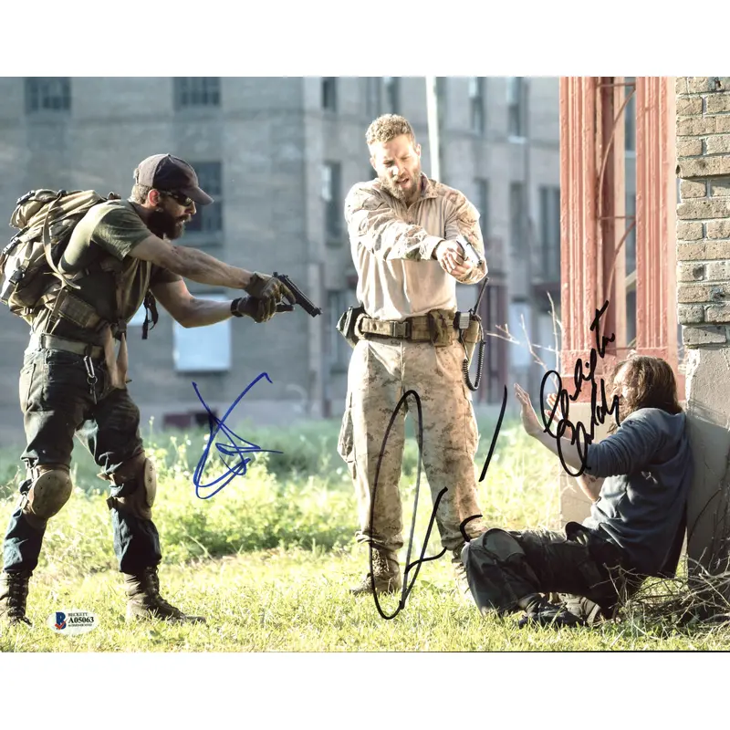 Man Down (3) LaBeouf, Courtney, & Collins Jr Signed 11X14 Photo BAS #A05063