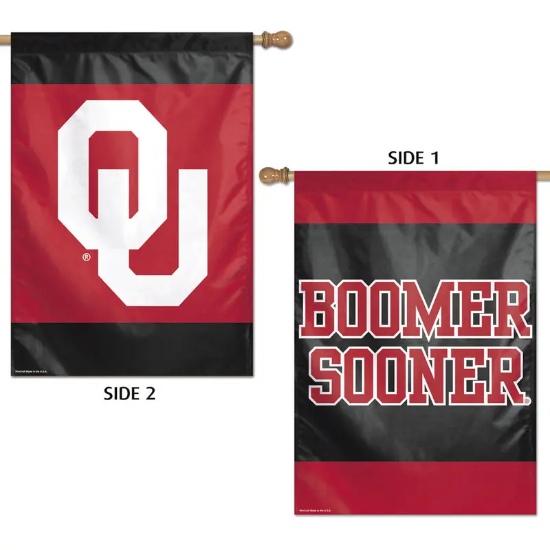 Oklahoma Sooners Official NCAA 2-Sided 28x40 Vertical Flag Wall Banner - Wincraft Inc.
