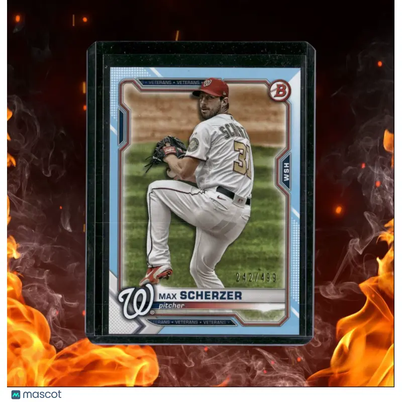 2021 Bowman Max Scherzer Sky Blue 242/499 #39